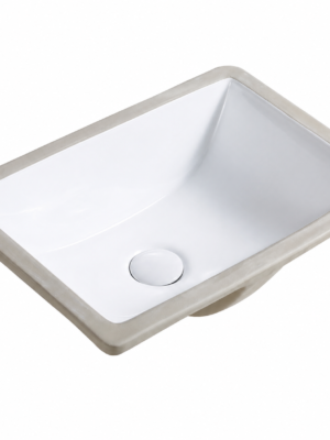 18 Inch Undermount Bathroom Sink Small Rectangle Undermount Sink White Ceramic Under Counter Bathroom Sinks with Overflow